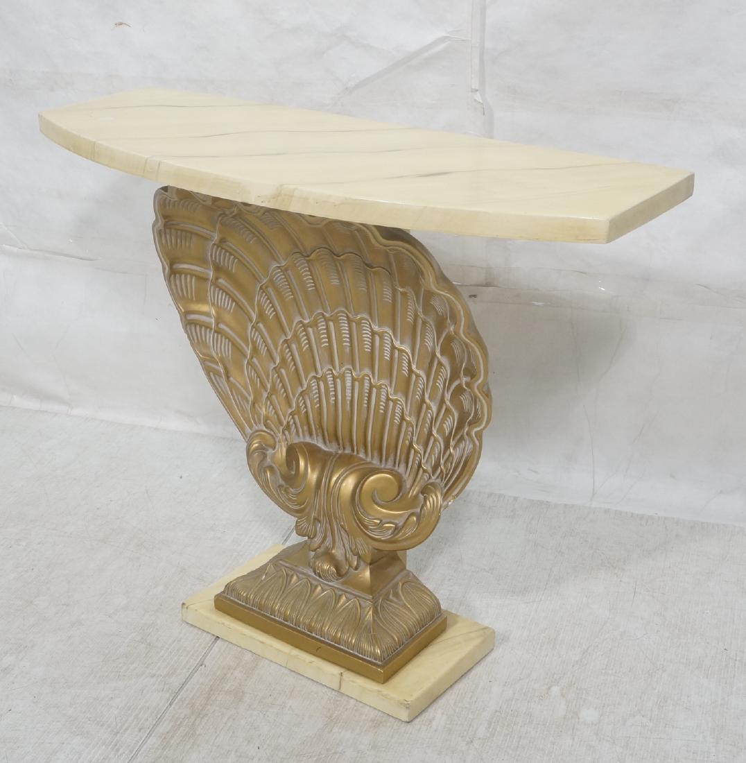 GROSFELD HOUSE style Painted Shell Hall Table. Pa (1 of 9)