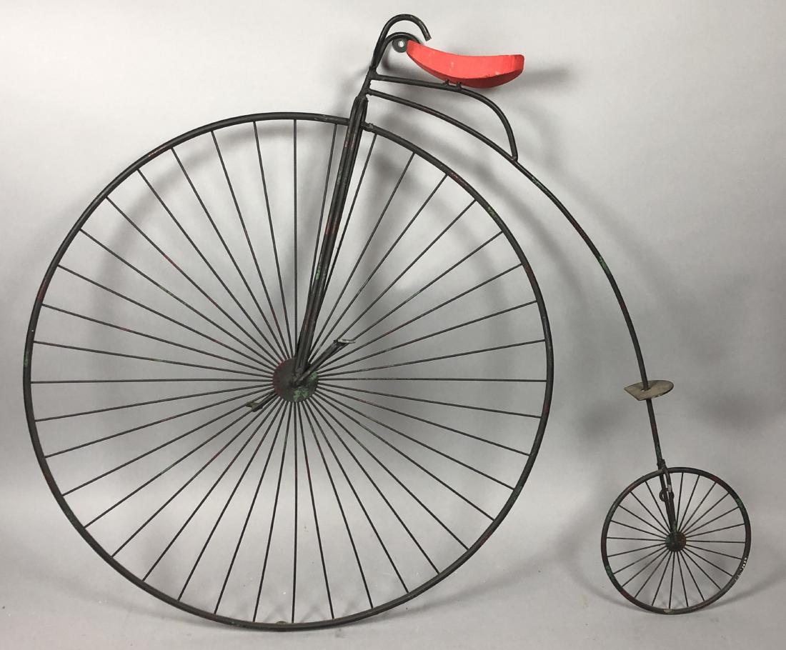 C JERE Iron Rod Penny Farthing Wall Sculpture. Bi (1 of 7)