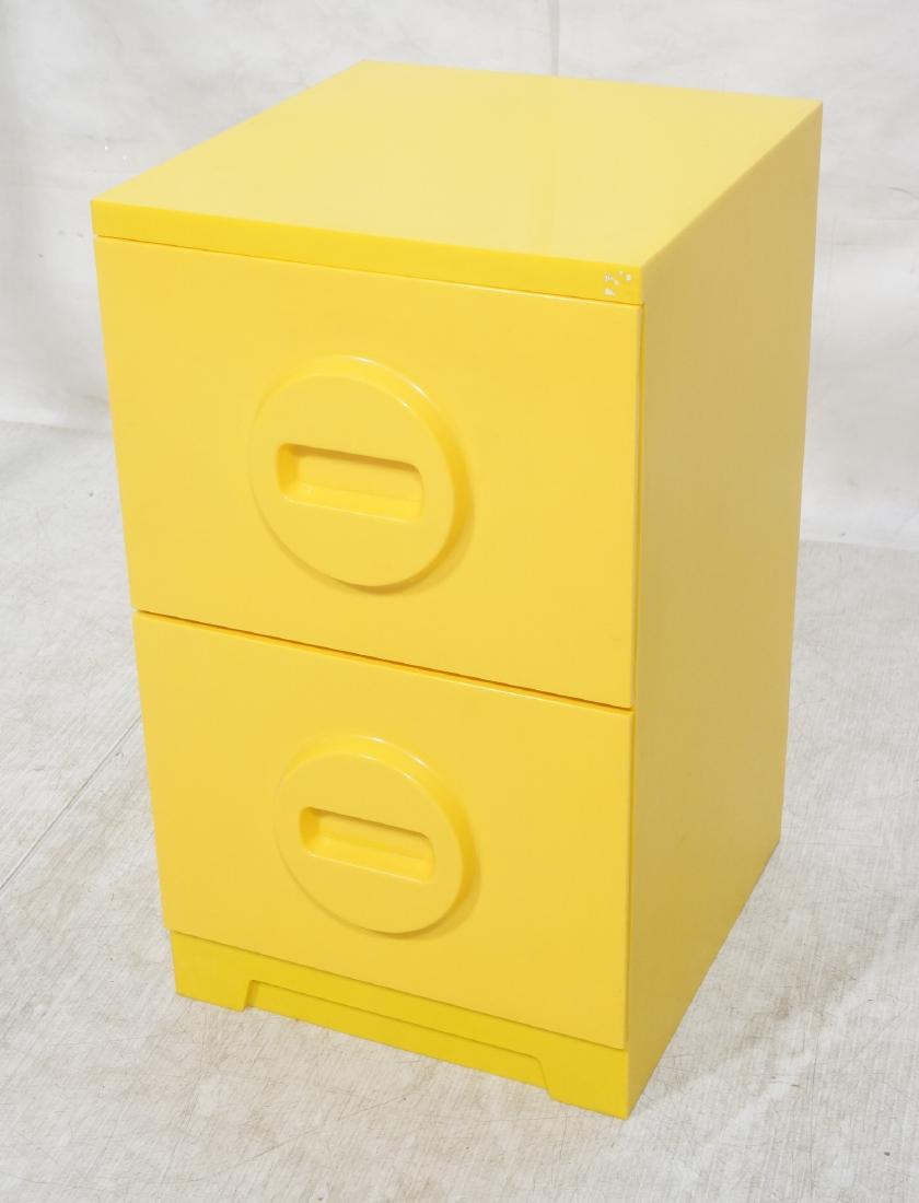 Bright Yellow Molded Plastic Modernist File Cabin (1 of 7)