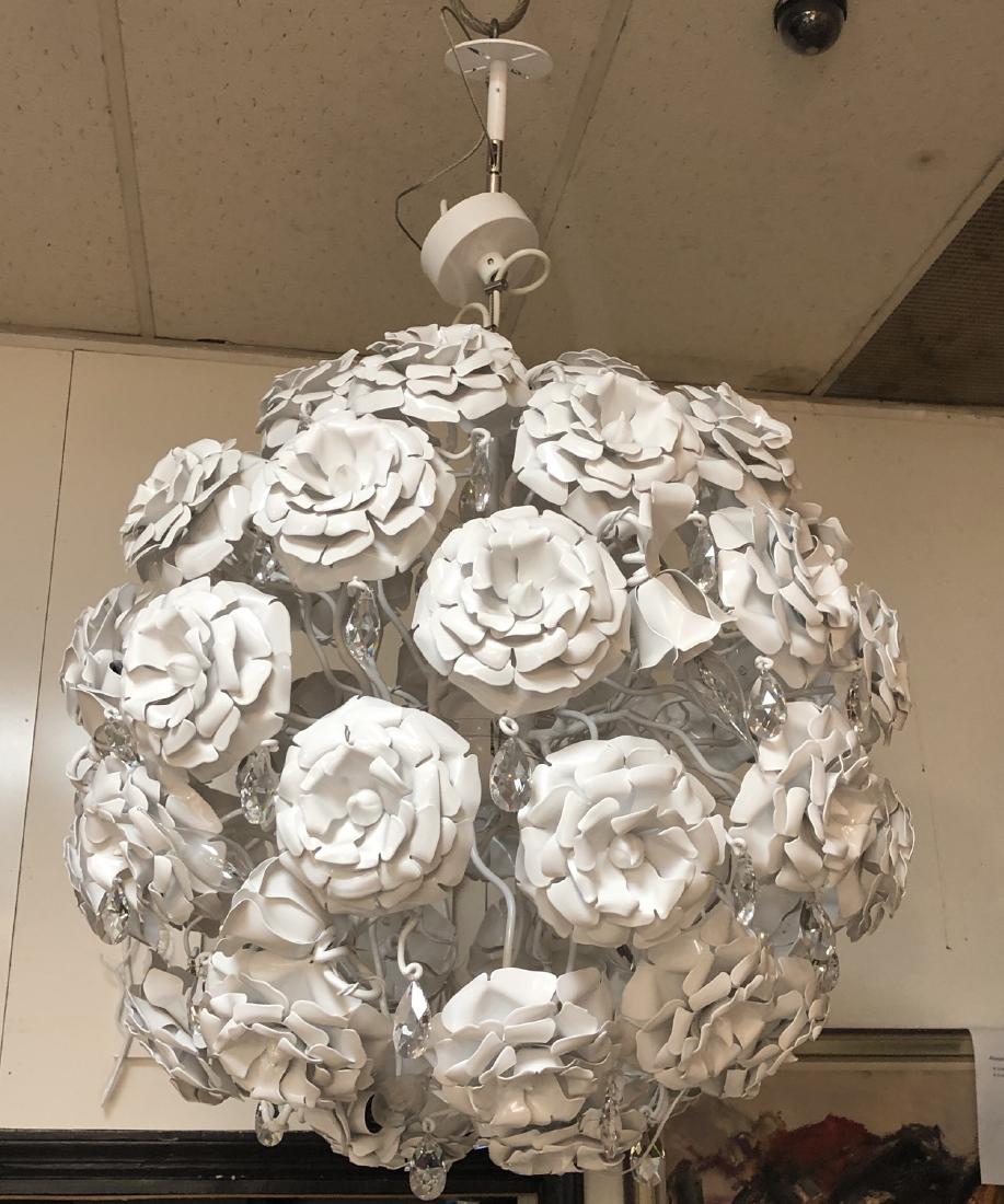 BRAND VAN EGMOND Floral Sphere Chandelier. White (1 of 7)