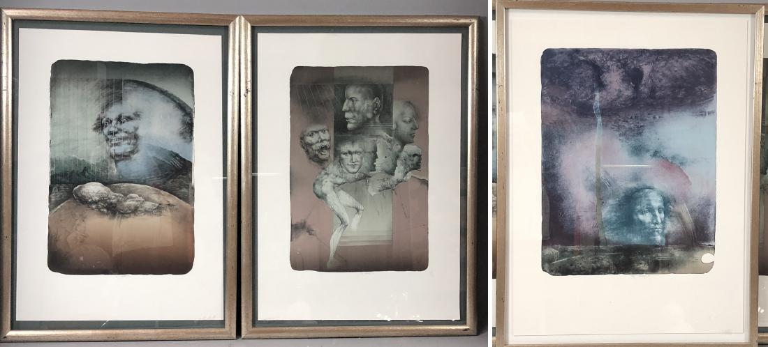 3pc (JULIE) JANICEK Surreal Modernist Prints. Dre (1 of 7)