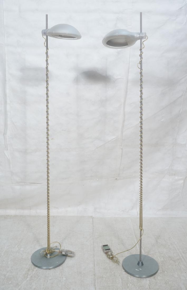 Pr FLOS Italian Modernist Floor Lamps. Frosted pl (1 of 8)