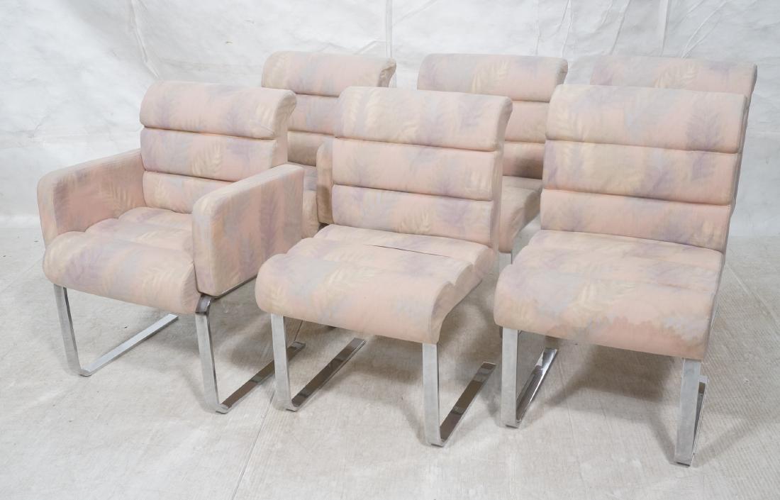 6 PACE COLLECTION Chrome Frame Dining Chairs. 2 a (1 of 13)