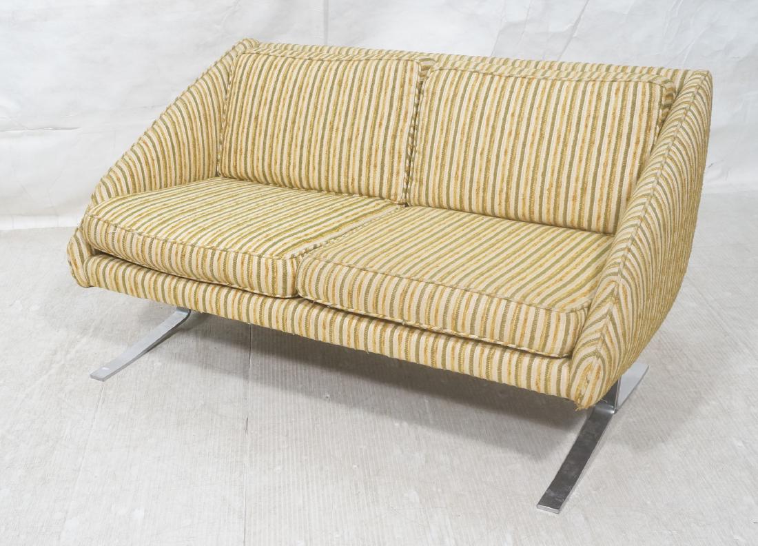 HAMMARY Modernist Striped Fabric Loveseat. Stylis (1 of 10)