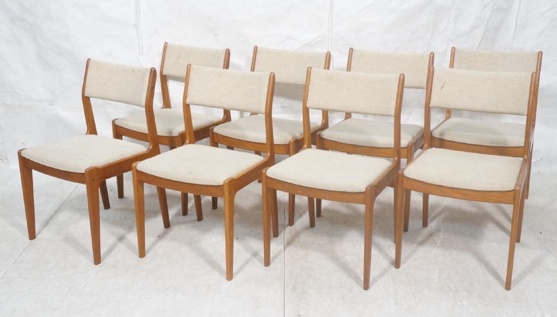 Set 8 Danish Modern Teak Dining Chairs. All Side (1 of 13)