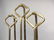 Modernist Brass & Glass Fireplace Fire Tools Set. - 2