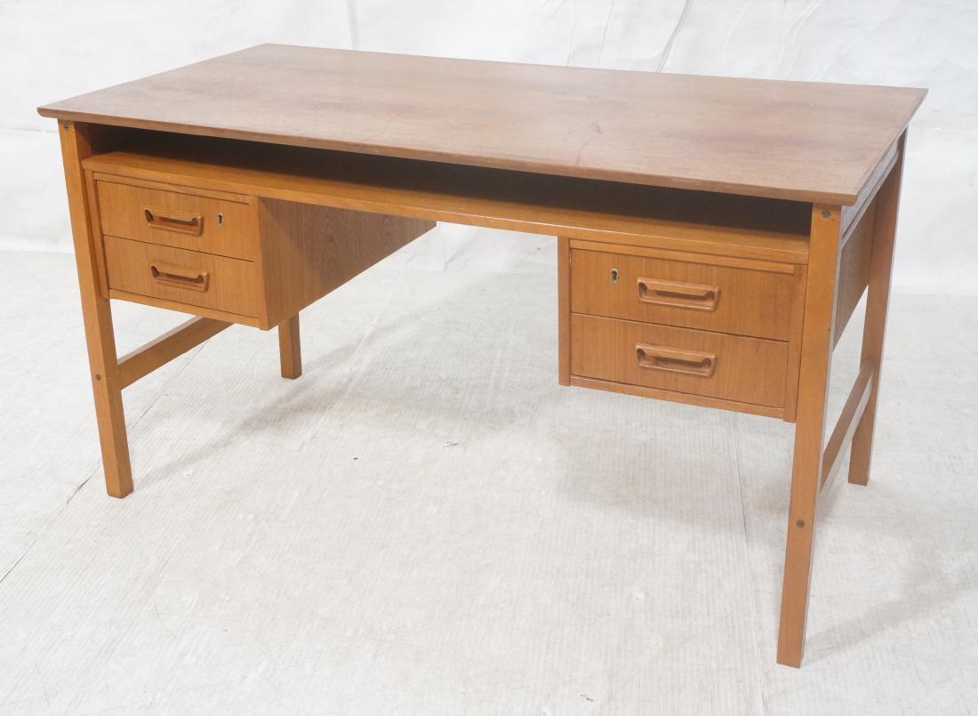 Danish Modern Teak Desk. (1 of 10)