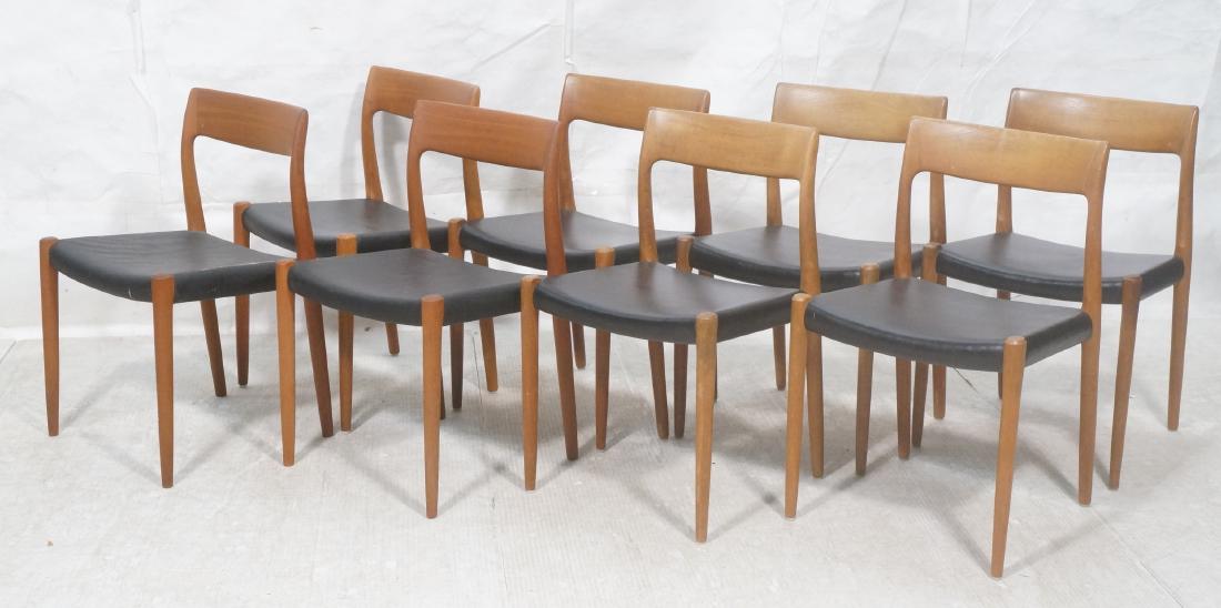 Set 8 J.L. MOLLER Danish Teak Dining Chairs. Mode (1 of 14)