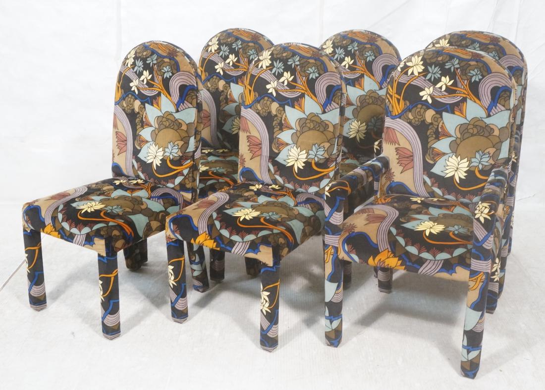 Set 6 Fully Upholstered Modernist Dining Chairs. (1 of 9)