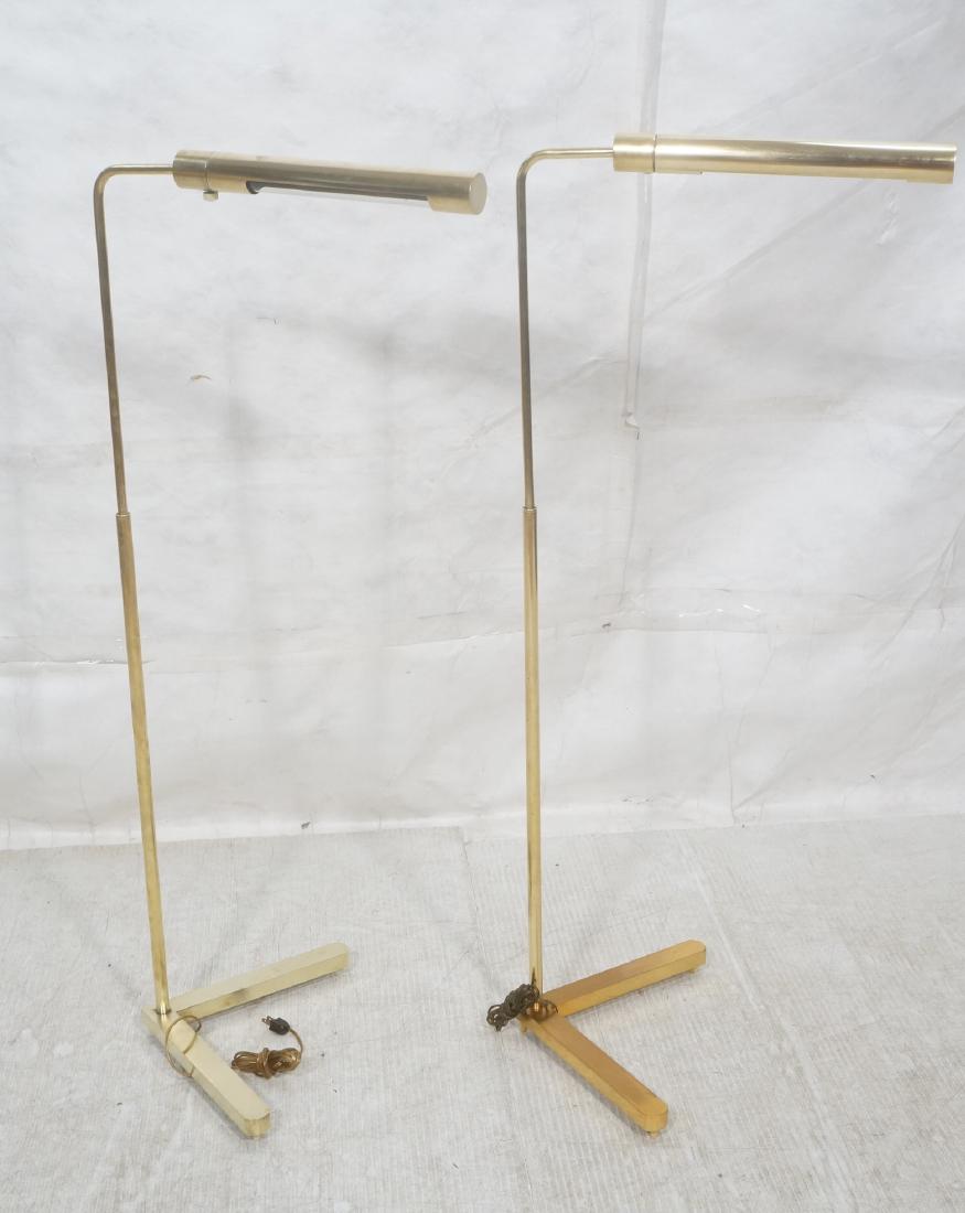Pr CASELLA Brass Floor Lamps. Brass Corner style (1 of 11)