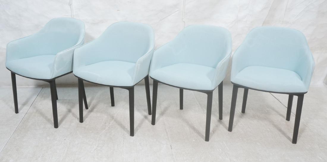 Set 4 VITRA Softshell Chairs. Pale blue upholster (1 of 16)