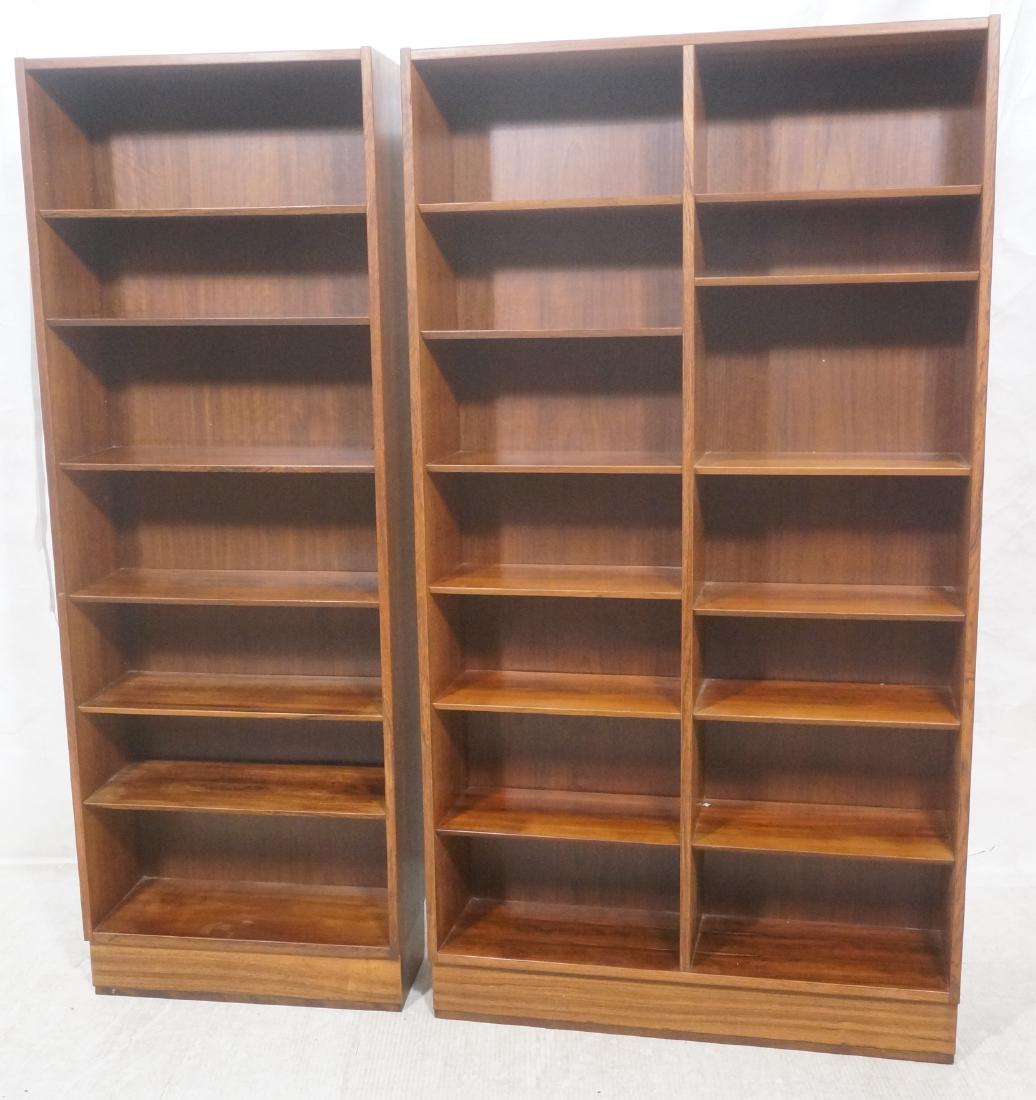 2 Danish Modern Rosewood  Tall Bookcases on Platf (1 of 10)