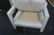 Pr White Vinyl Parson Style Lounge Chairs. Frame - 11