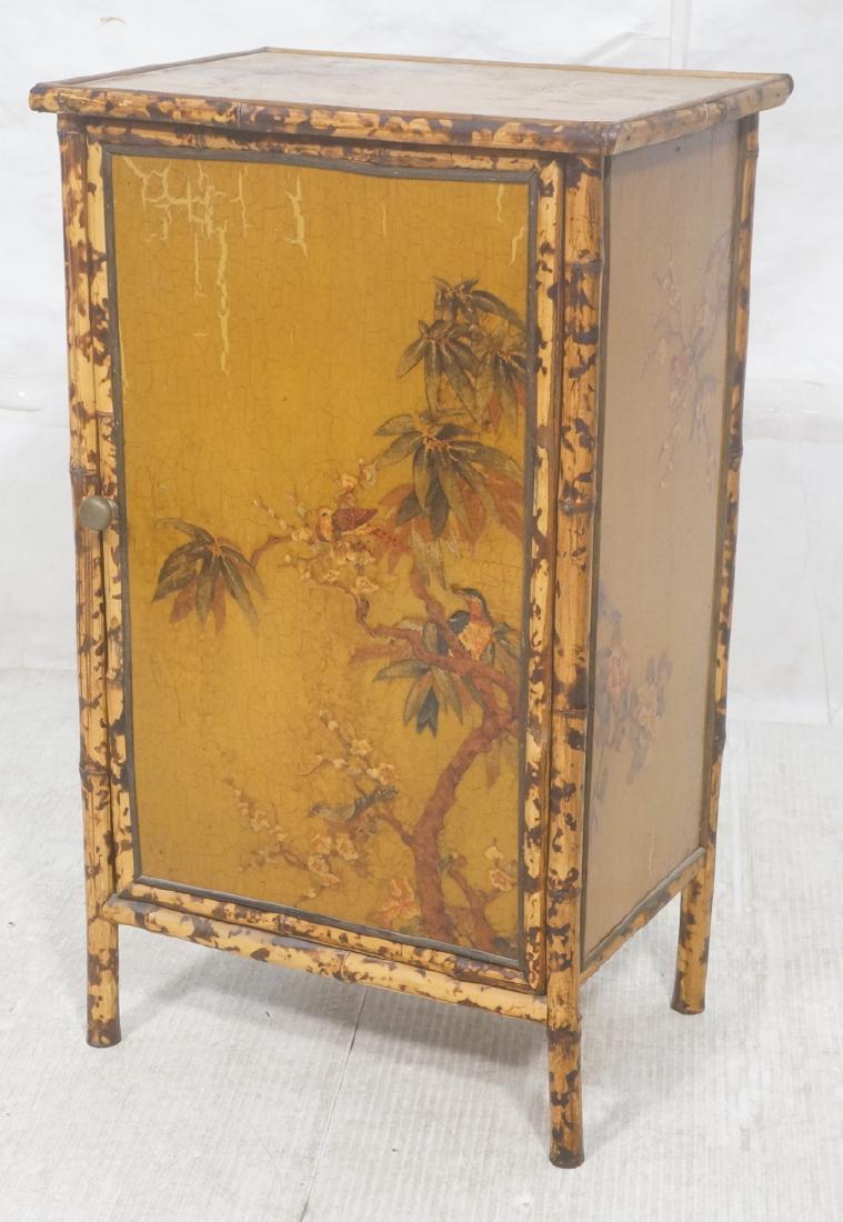 Asian Style Bamboo Cabinet Stand. Lacquered decou (1 of 9)