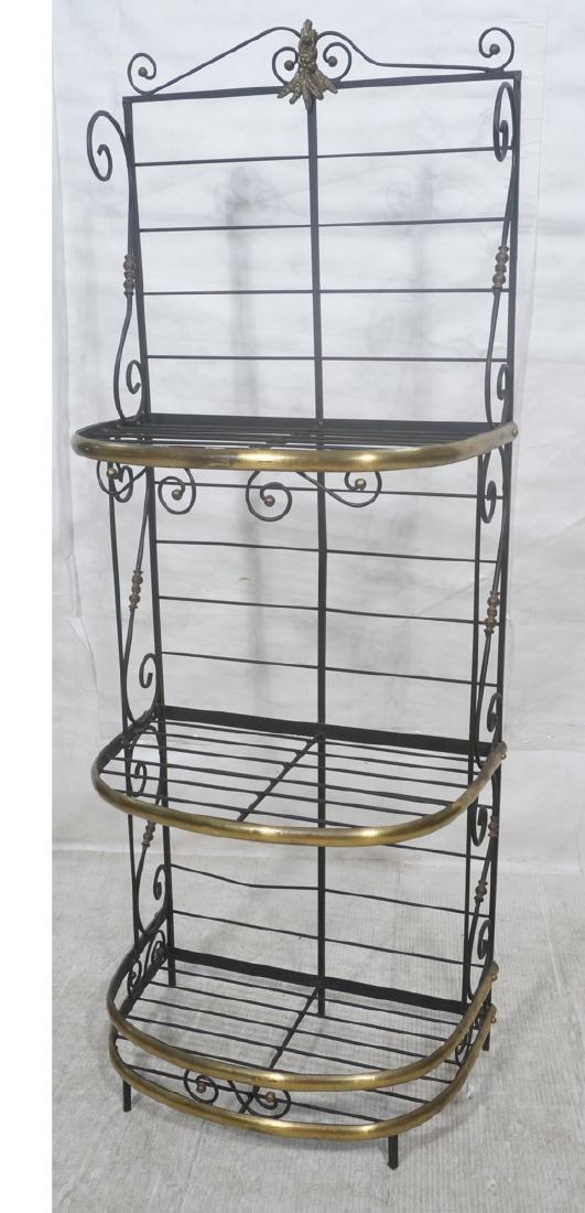 Brass & Iron Heavy Weight Bakers Rack. Black pain (1 of 10)