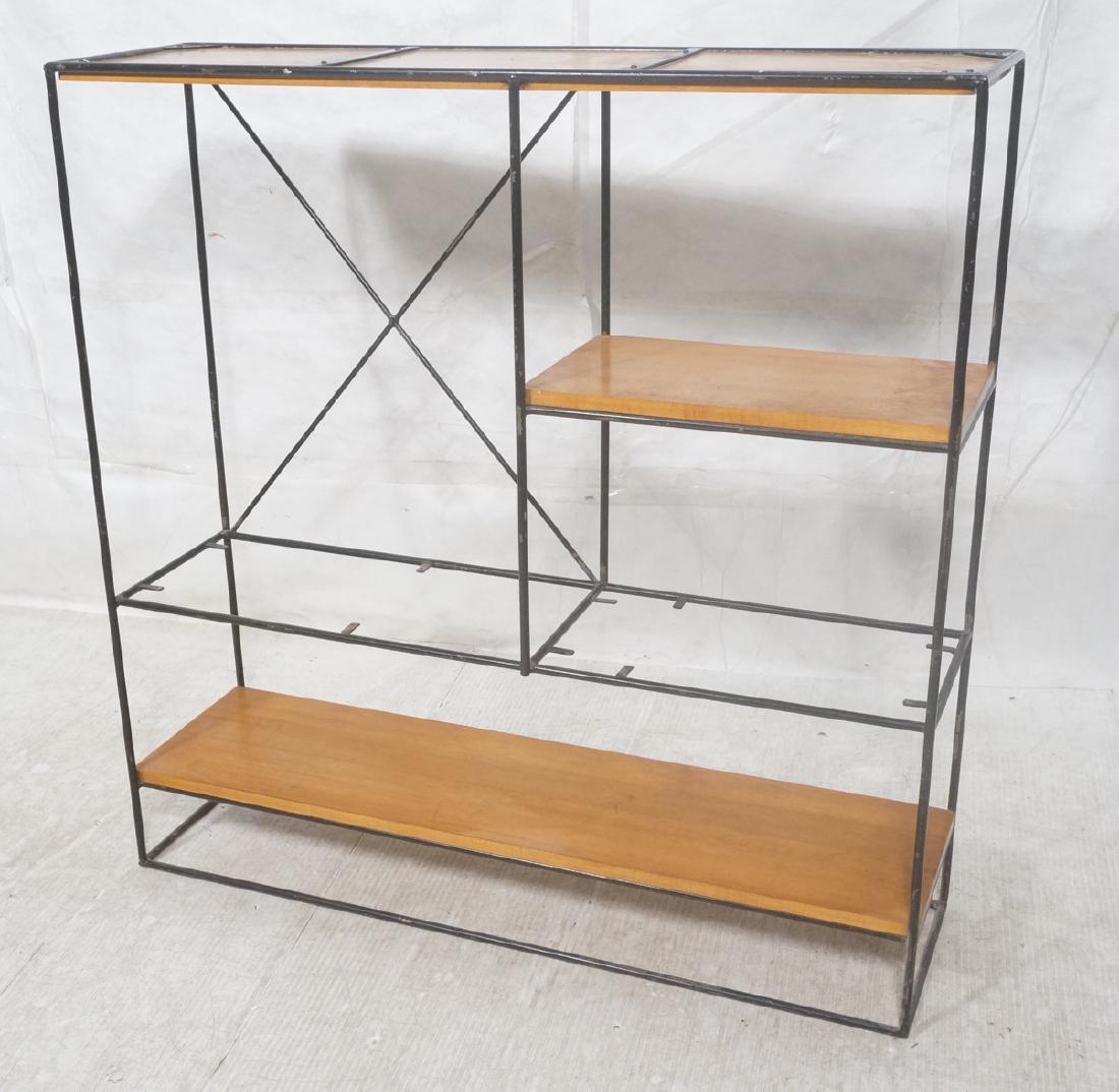 PAUL McCOBB Black Iron Frame Wood Shelf Etagere D (1 of 10)