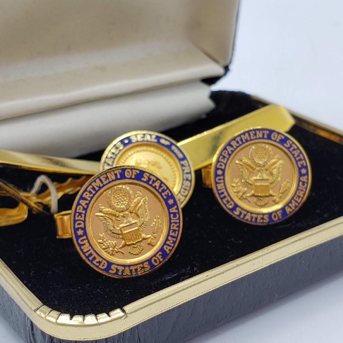 US Dept of State Cufflinks and 2 Tie Bars. United (1 of 3)