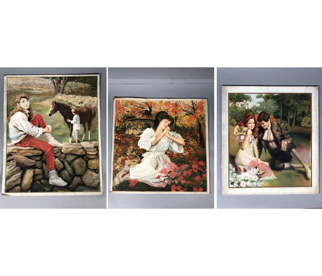 3 pc ROBERT SAUBER Illustration Art Water Color P (1 of 19)