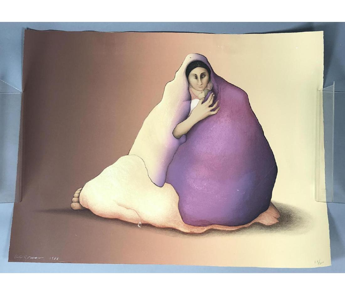 2pc Signed RC GORMAN Lithograph Prints. 2 Indian (1 of 10)