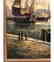 VAN ESSEN Dock Scene Oil Painting. Sailing ship w - 7