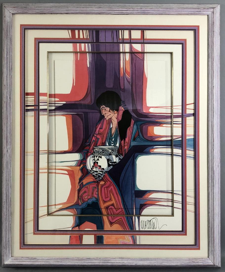 AMADO PENA Signed Colored Print. (American, B. 19 (1 of 6)