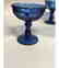 22pc Antique Cobalt Glasses Stemware. 3 part mold - 5