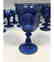 22pc Antique Cobalt Glasses Stemware. 3 part mold - 7