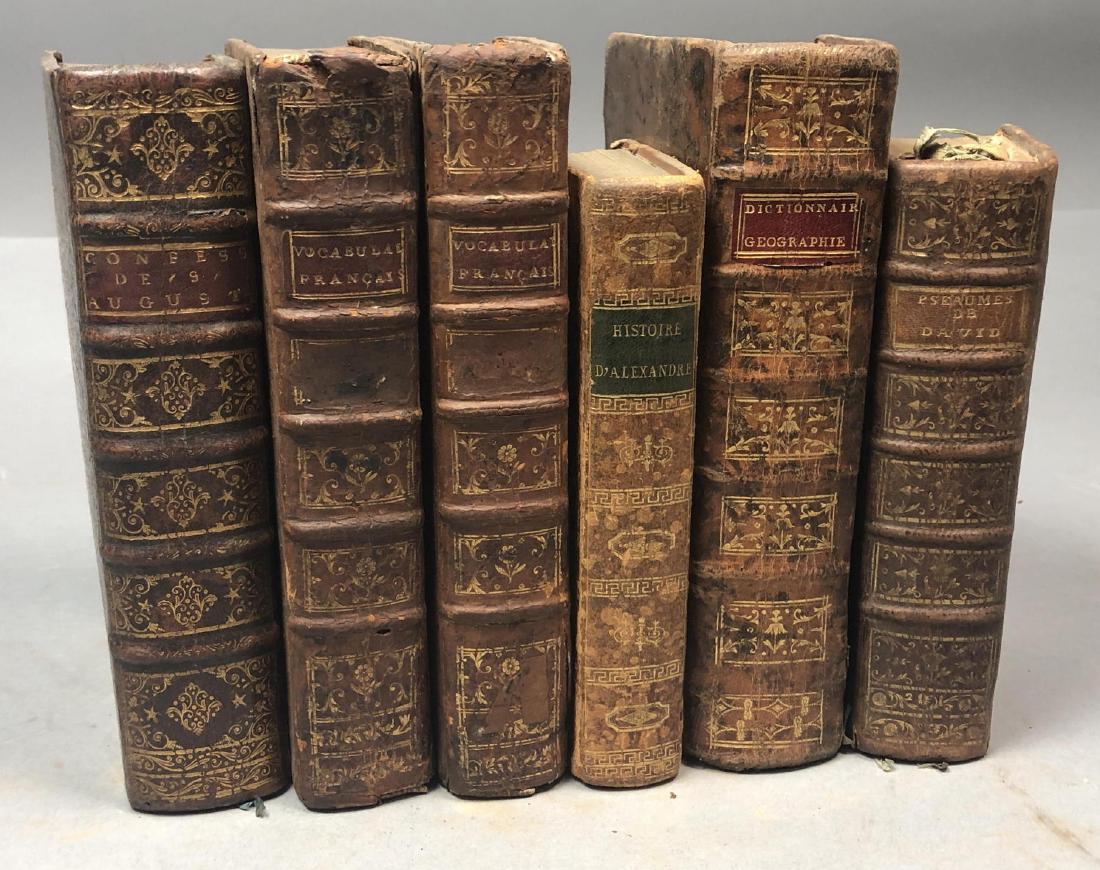 6pc 18th Century French Books. "Histoire d'Alexan (1 of 20)