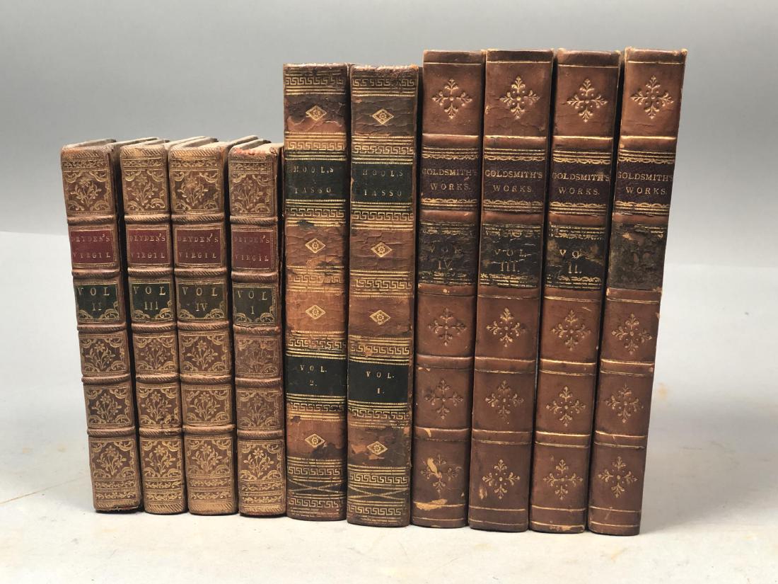 10 Volumes Books. Leather Bindings. "HOOL'S TASSO (1 of 14)