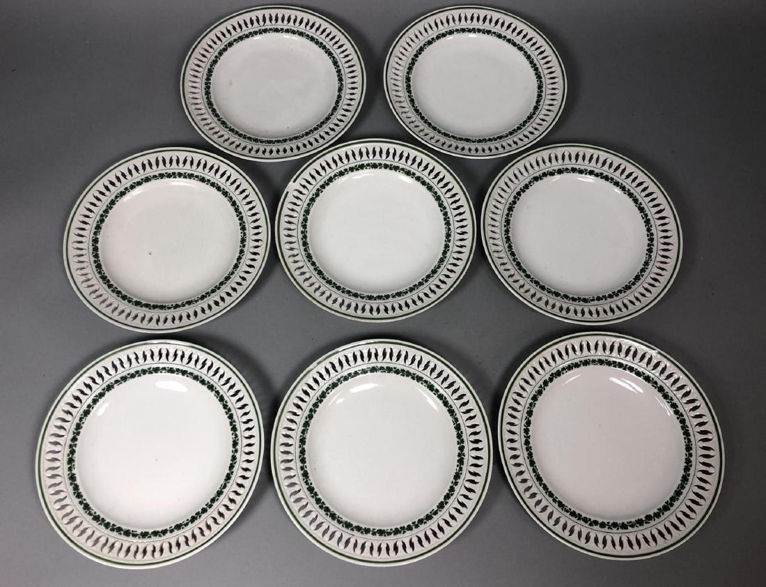 Set 8 Meissen reticulated Plates.  9.5 " diameter (1 of 11)