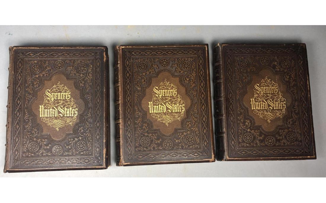 3 Volumes Books. Ca. 1850 Spencer, History of the USA (1 of 9)
