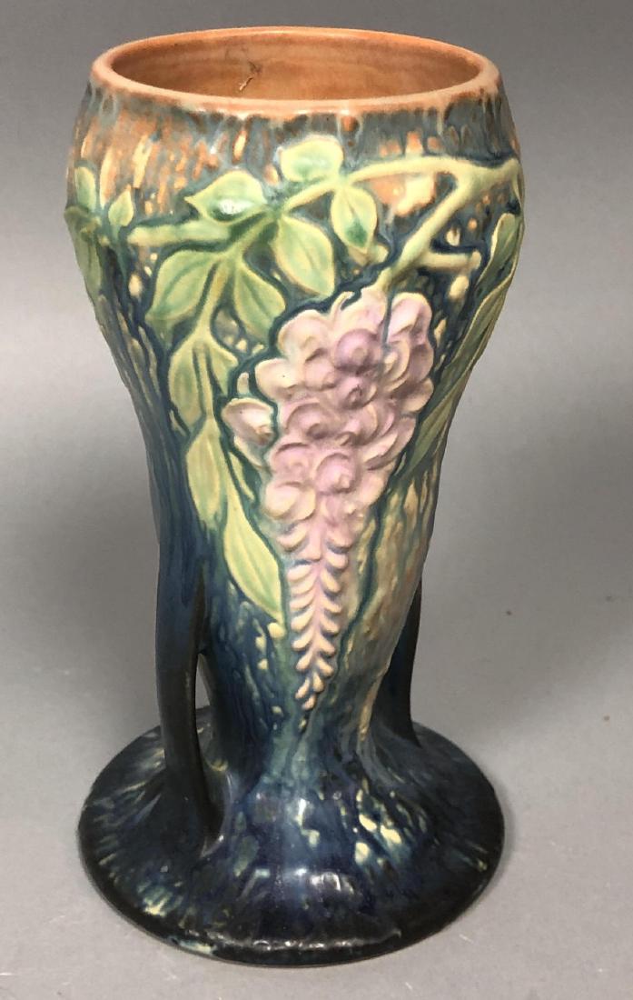Roseville Wisteria Pattern Vase with Handles. (1 of 8)