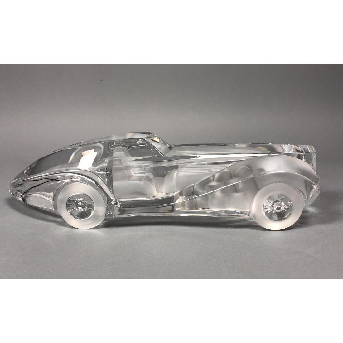 DAUM France Crystal Sports Car Table Sculpture. M (1 of 8)