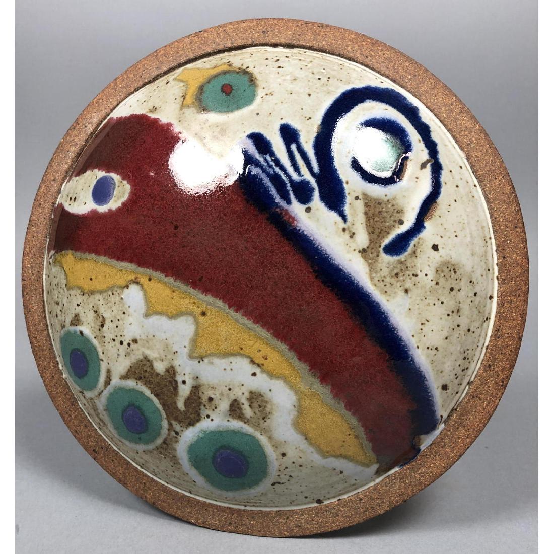 Signed KEN PICK Modernist Ceramic Pillow Vase. Ro (1 of 5)