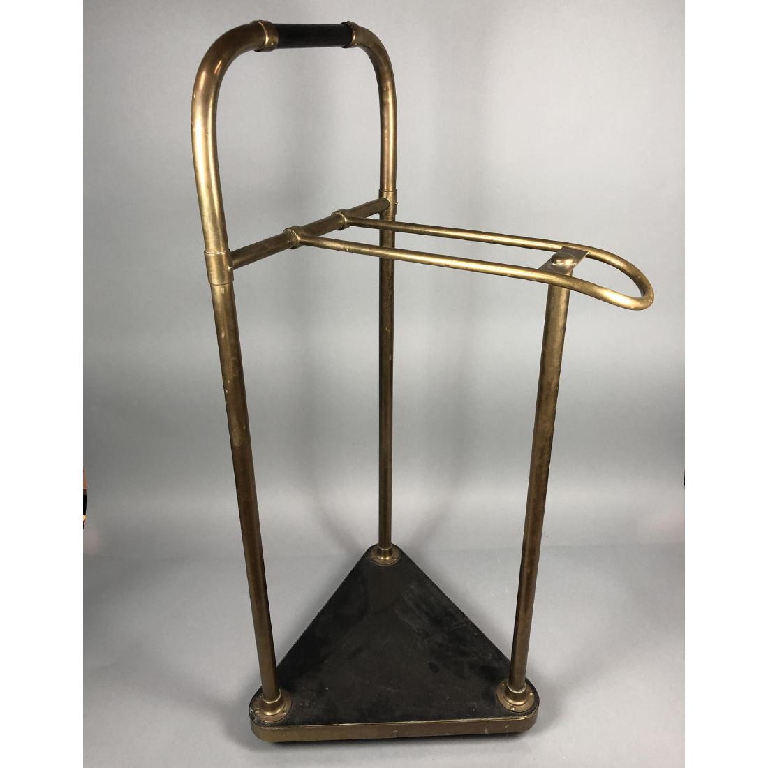 Art Deco Bauhaus style Brass Rod Umbrella Stand. (1 of 7)
