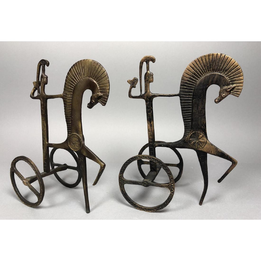 Pr Frederick Weinberg style Metal Charioteer Scul (1 of 8)