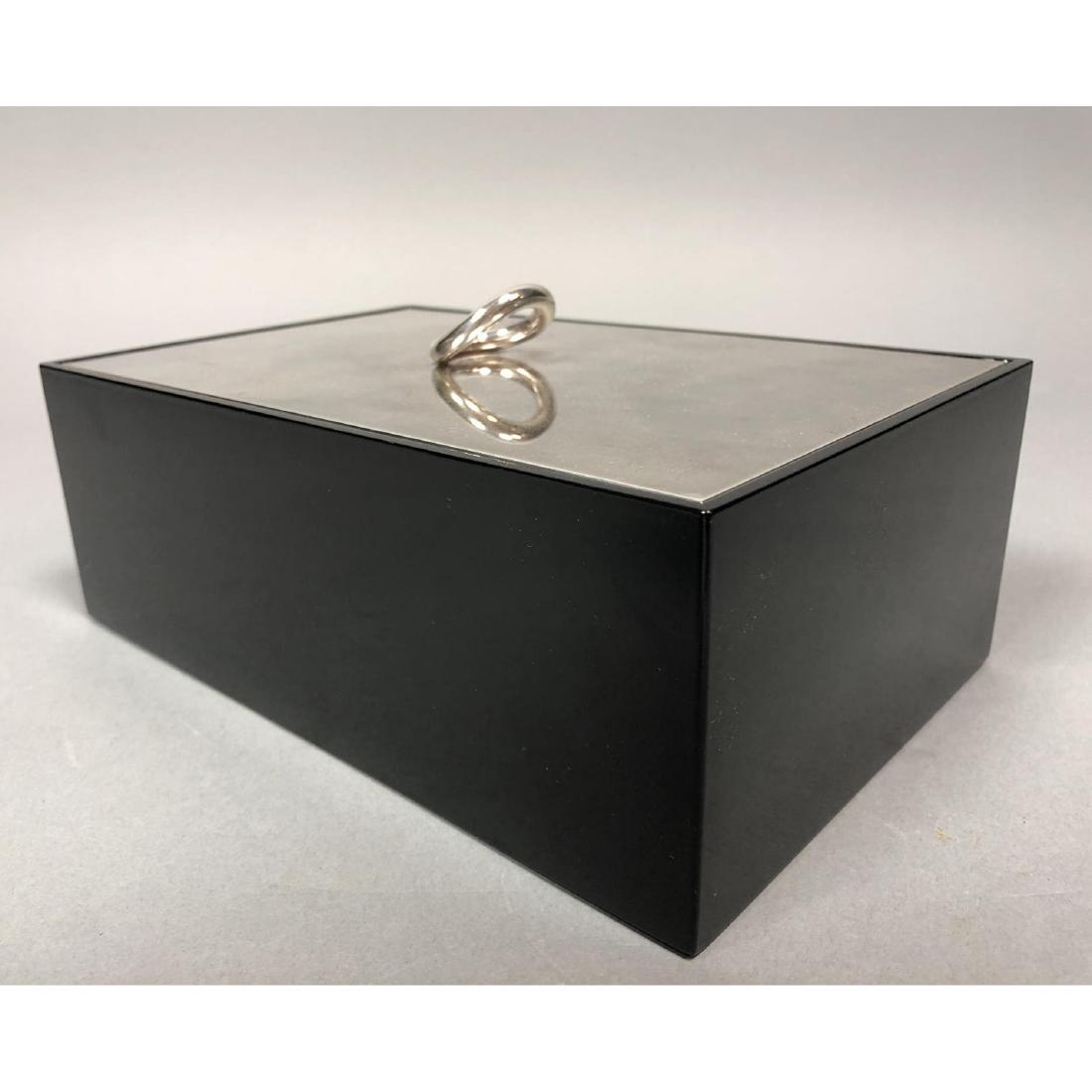 CHRISTOFLE  Lidded Box. Decorator Black lacquered (1 of 6)