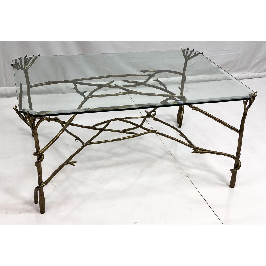 Giacometti Style Figural Branch Glass Top Table. (1 of 6)