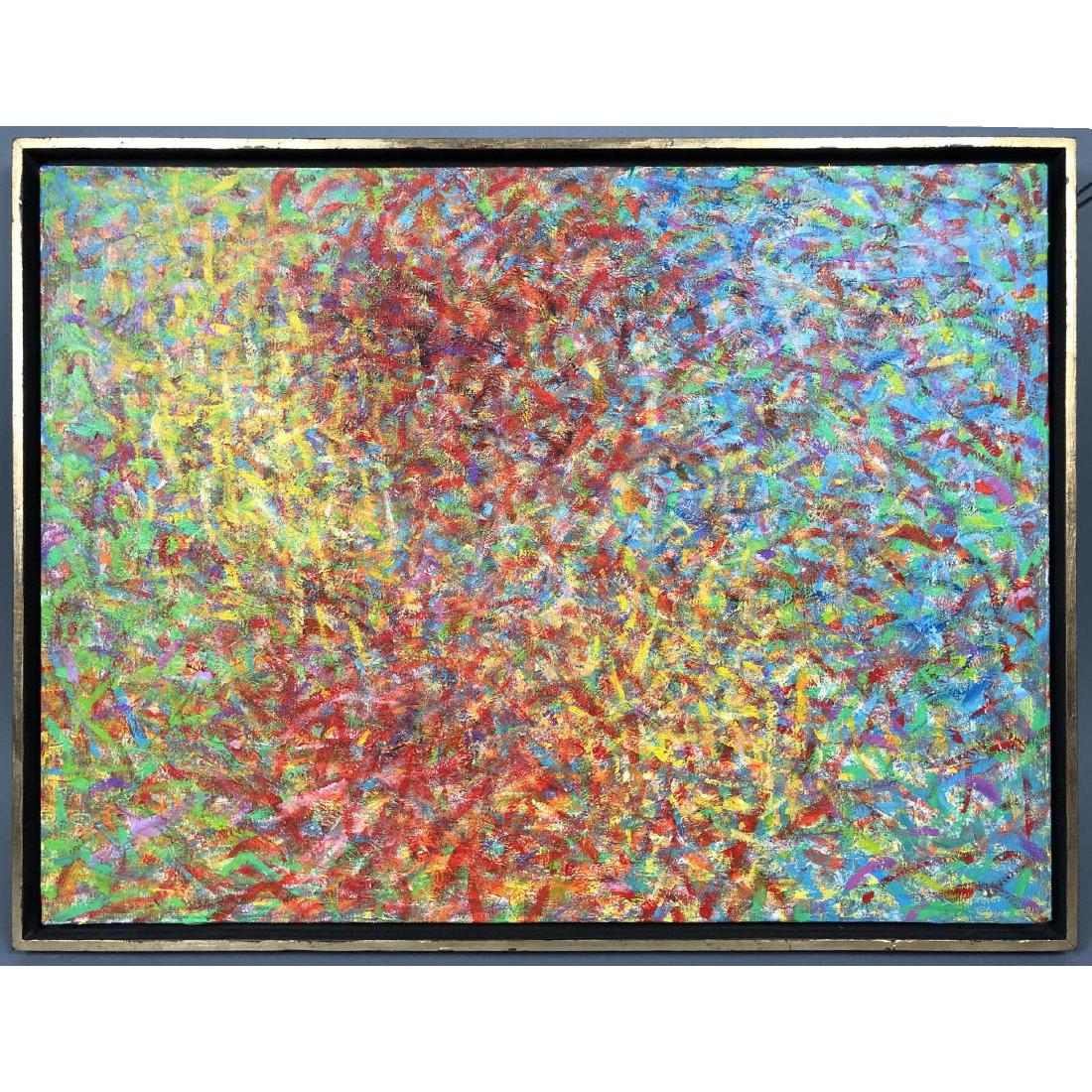 LEONARD NELSON Colorful Abstract Oil Painting. Br (1 of 5)