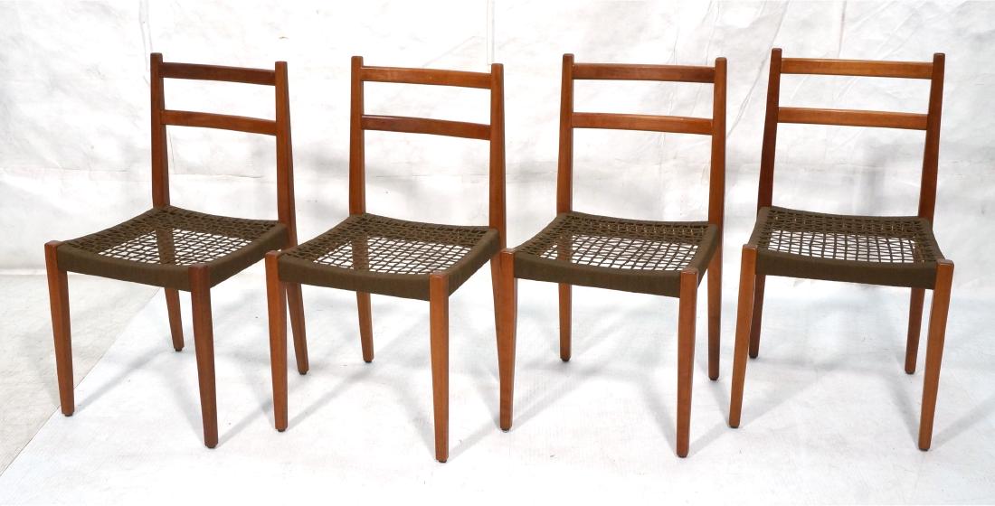 4pc Artisan Studio Modernist Dining Chairs. Woven (1 of 10)