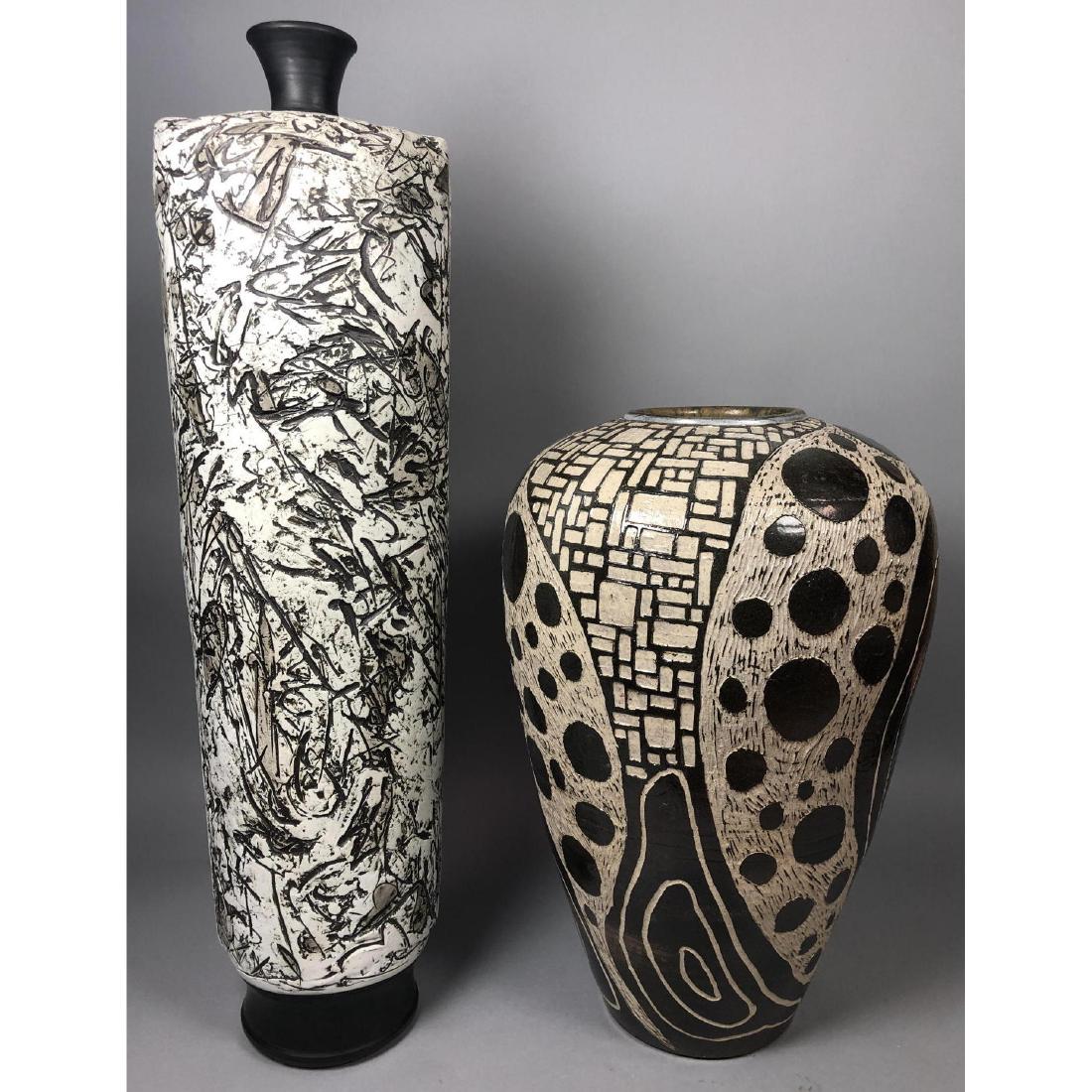 Two Large Tall Studio Pottery Modernist Studio Va (1 of 8)