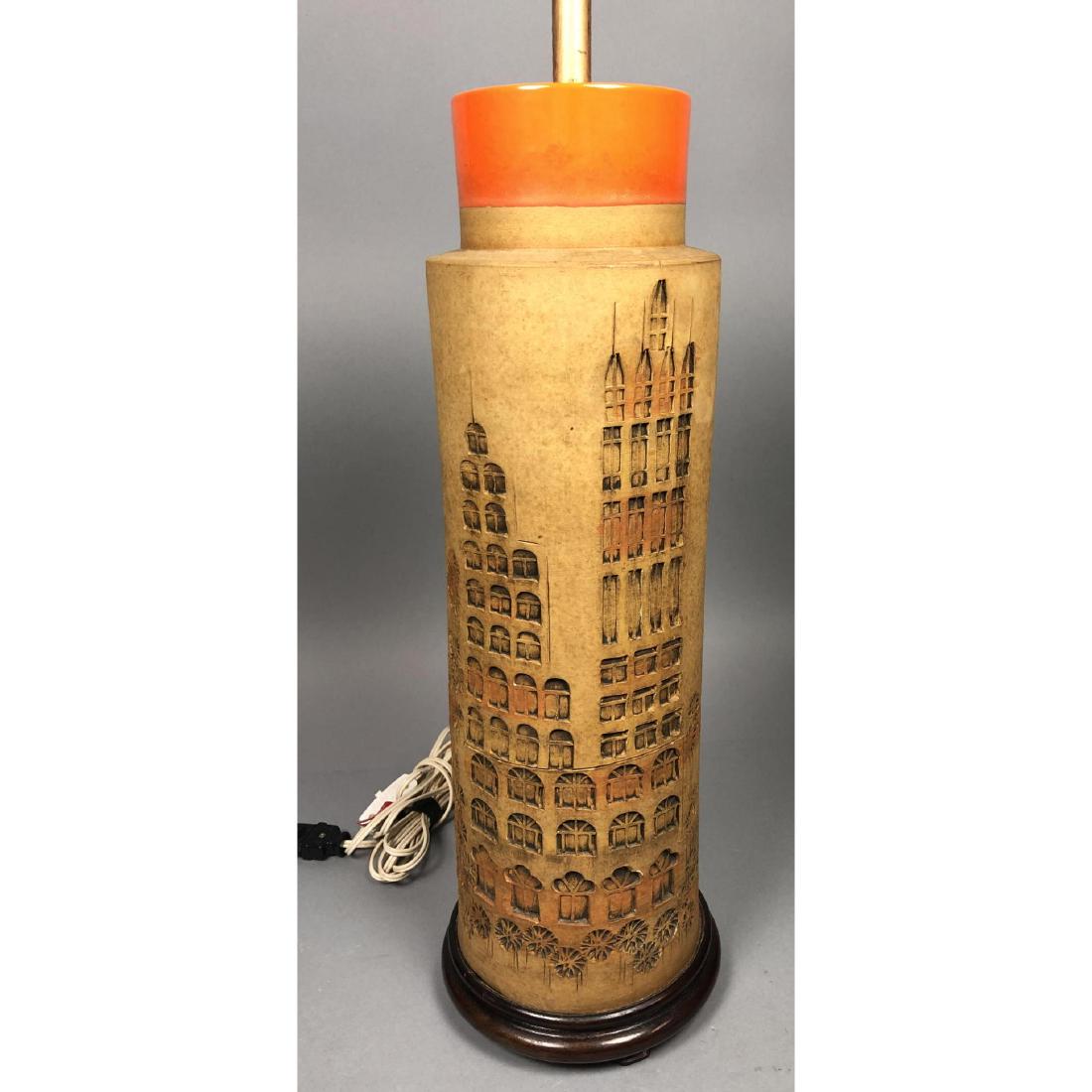 Italian Style Tall Pottery Table Lamp. Column for (1 of 6)