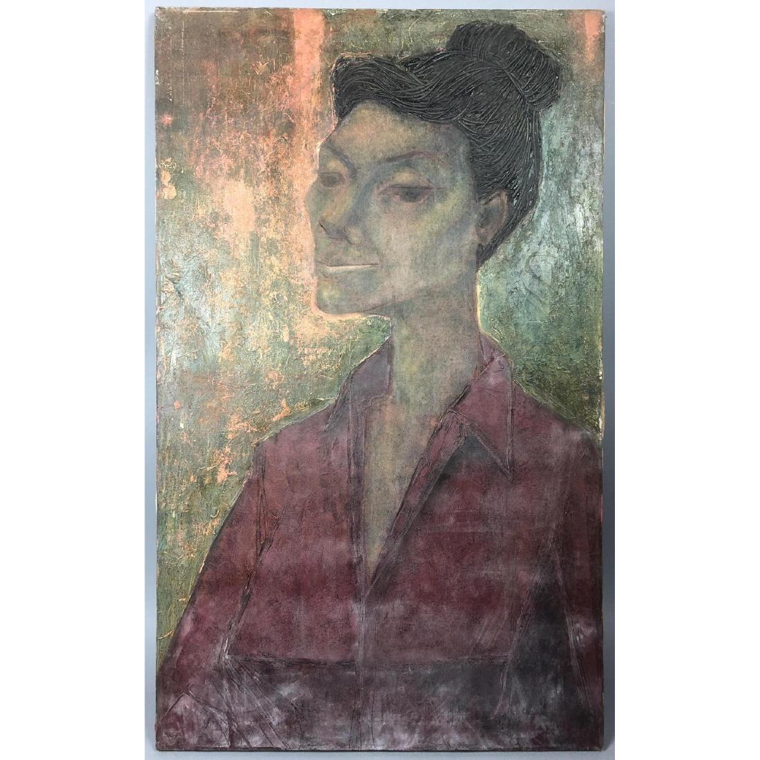 JACQUES DUNHAM Modernist Portrait Oil Painting. S (1 of 10)