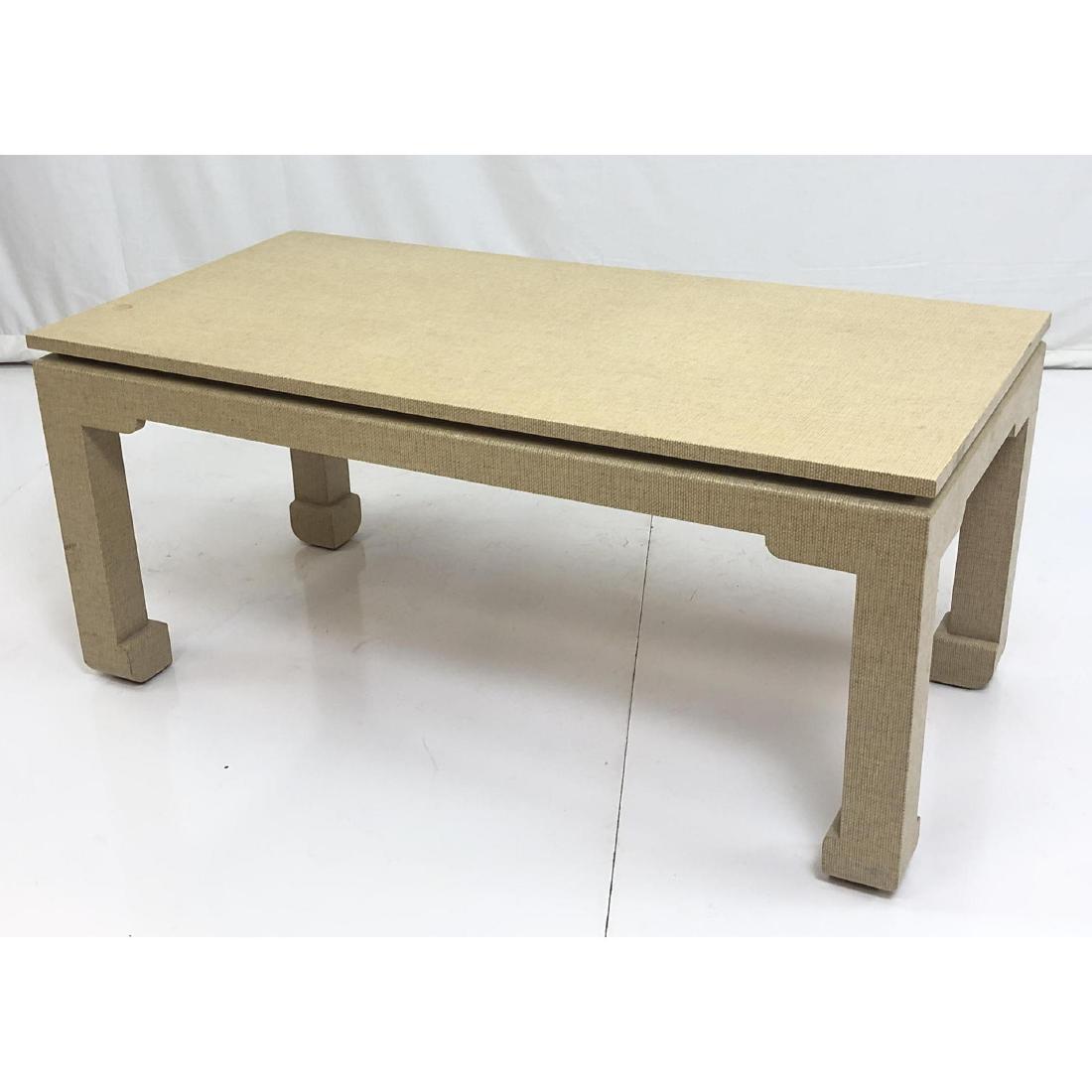 Karl Springer Style Lacquered Grasscloth Coffee T Feb 19 2019 Uniques Antiques Inc In Pa