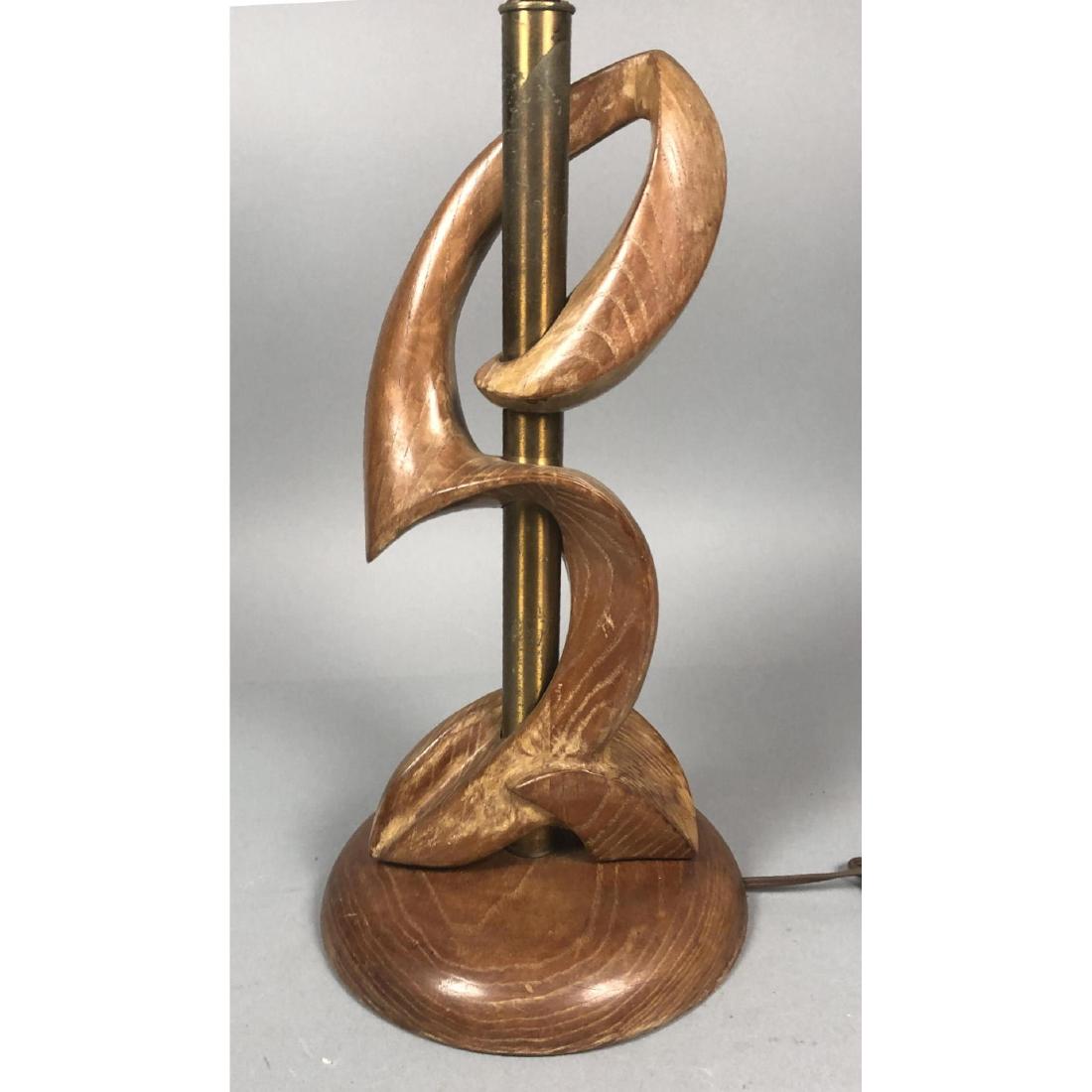 Modern Sculptural Oak Metal Table Lamp. Light House (1 of 6)