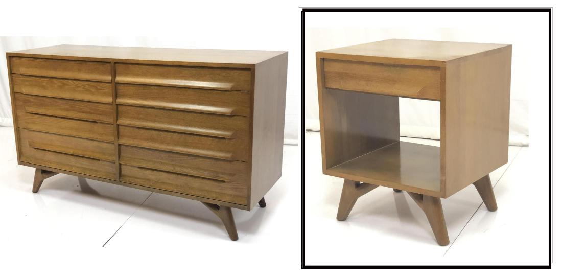 2pcs Jack Van Der Molen. American Modern Oak Dres (1 of 15)