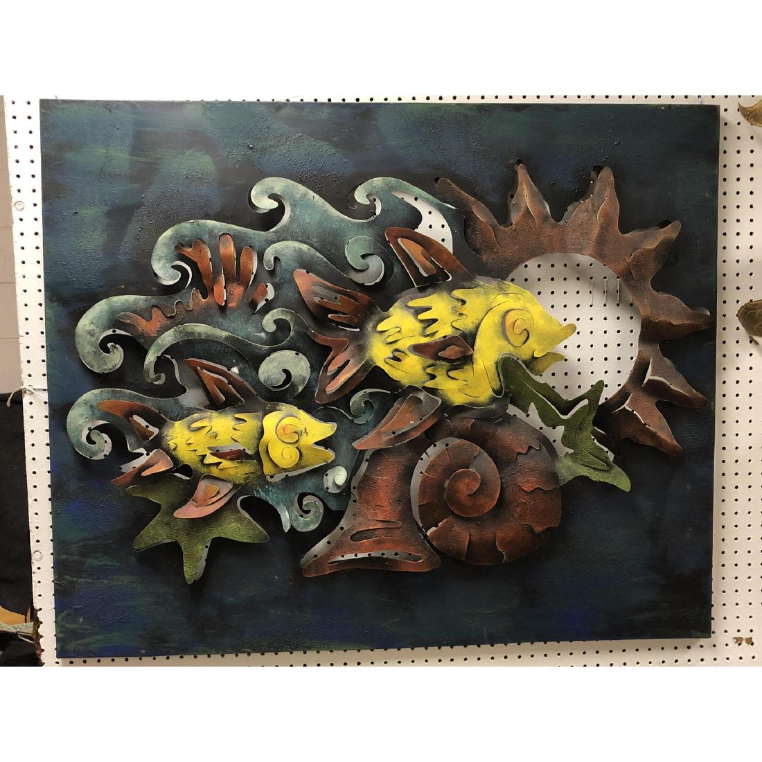 3D Figural Sea Life Wall Sculpture. Cut and welde (1 of 6)