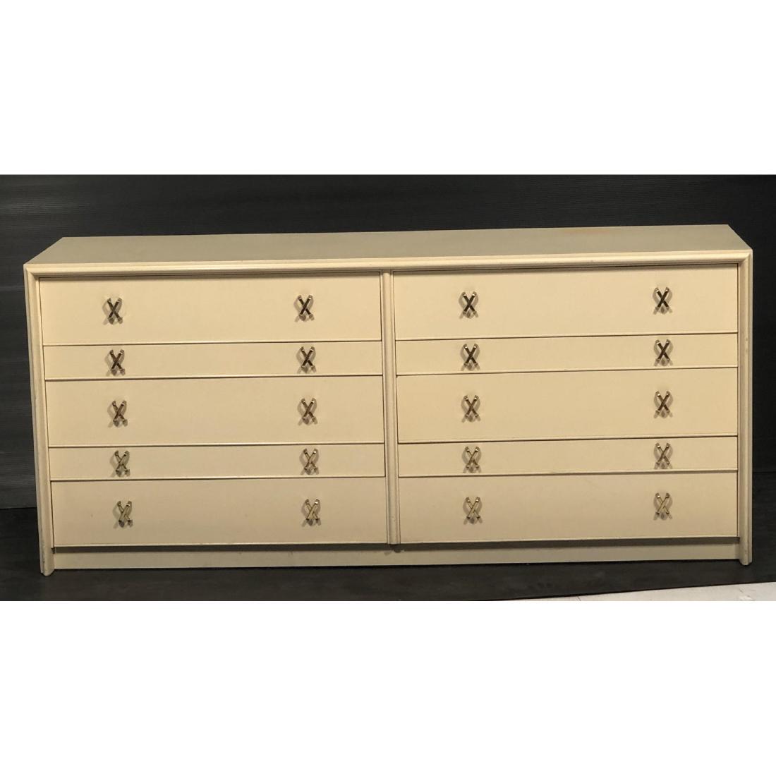 Cream Lacquered PAUL FRANKL Low Credenza Sideboar (1 of 10)