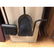 Set Modernist Brass Iron Hanging Fireplace Tools. - 4
