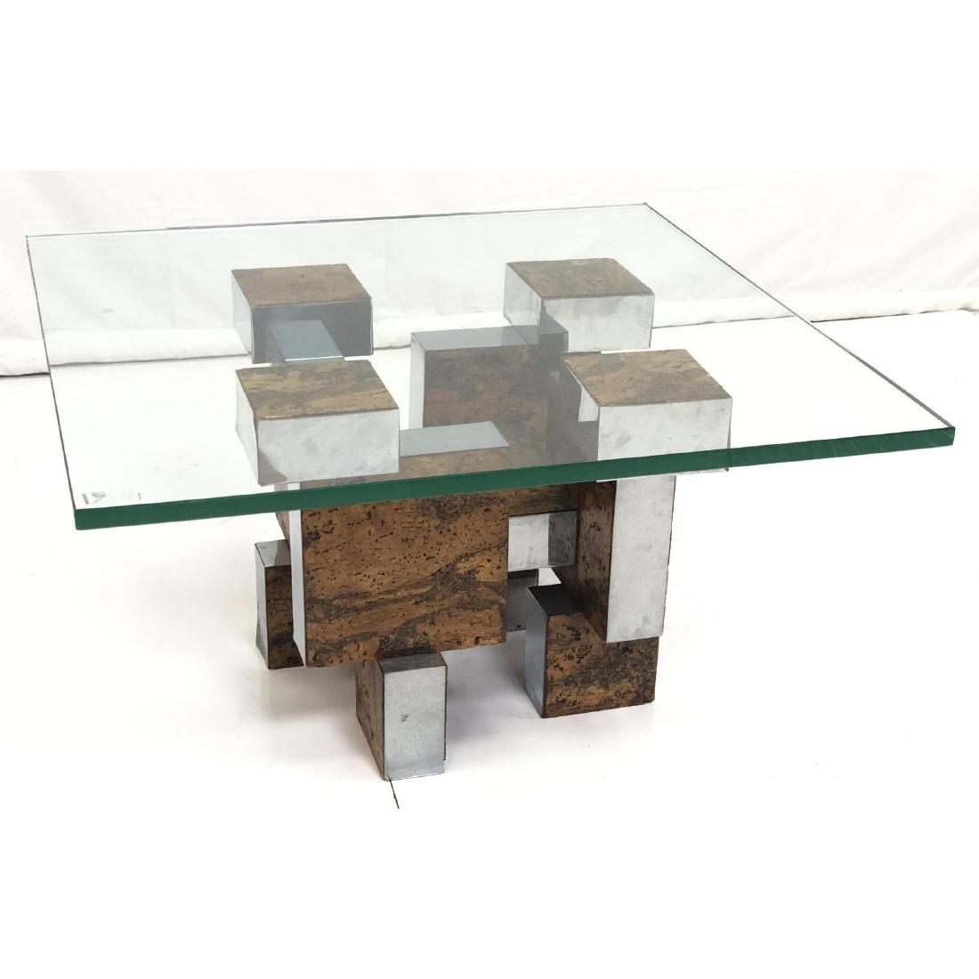 Paul Evans Style Cork Chrome Cityscape Side Table (1 of 10)